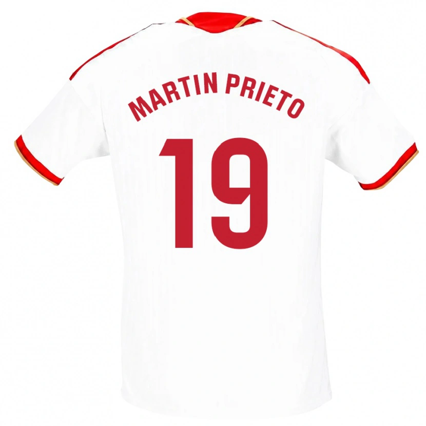 Danxen Dames Cristina Martín-Prieto Gutiérrez #19 Wit Rood Thuisshirt Thuistenue 2026/27 T-Shirt