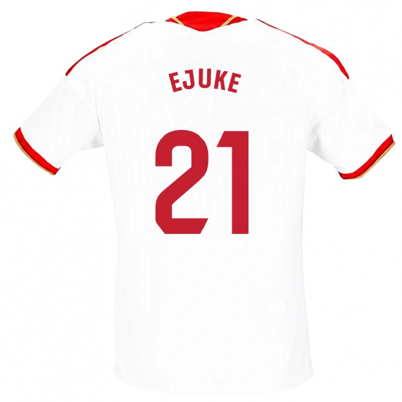 Danxen Dames Chidera Ejuke #21 Wit Rood Thuisshirt Thuistenue 2026/27 T-Shirt