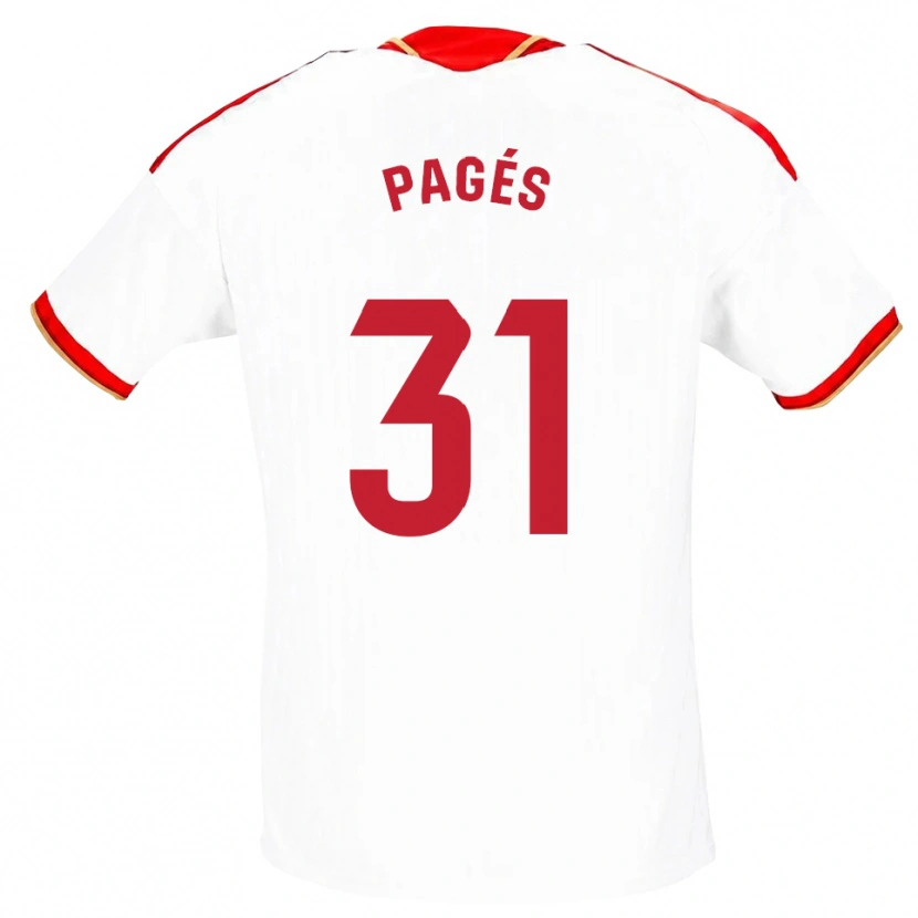Danxen Dames Lukas Pagés #31 Wit Rood Thuisshirt Thuistenue 2026/27 T-Shirt