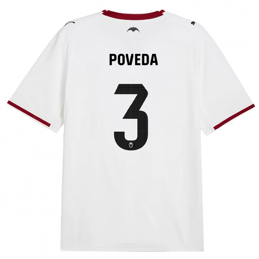 Danxen Dames Hugo Poveda #3 Zwart Wit Rood Geel Thuisshirt Thuistenue 2026/27 T-Shirt
