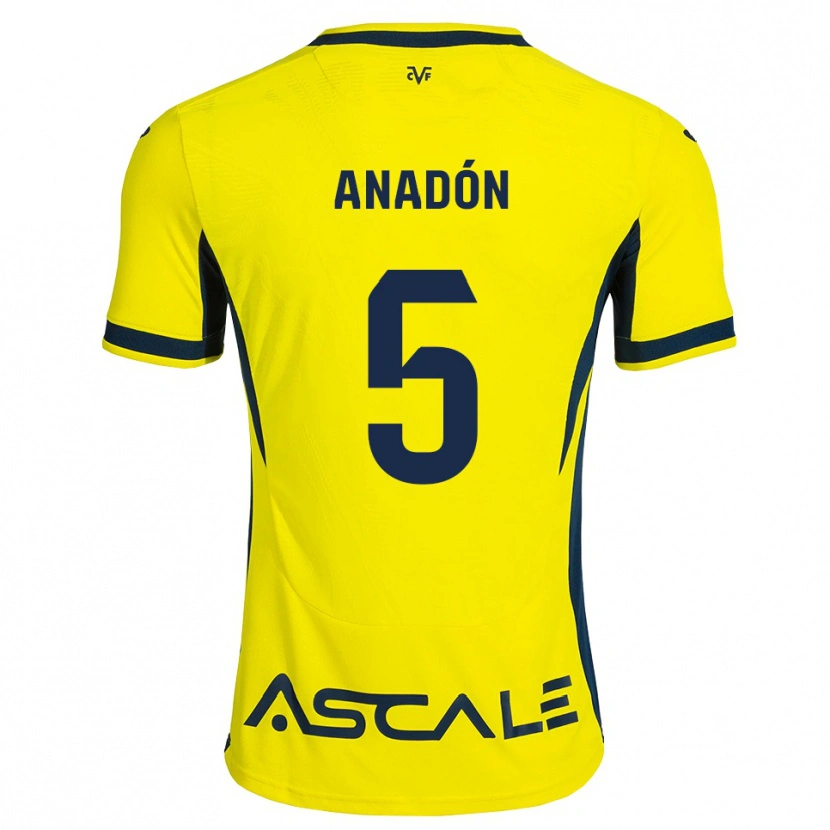 Danxen Dames Guillermo Anadón #5 Geel Zwart Rood Thuisshirt Thuistenue 2026/27 T-Shirt