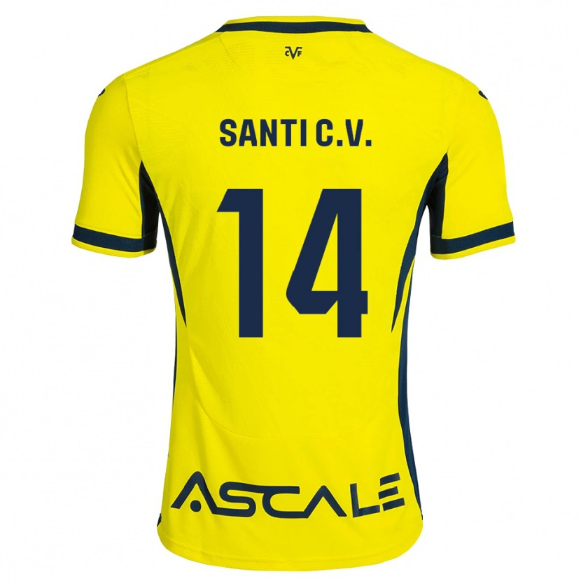 Danxen Dames Santi Comesaña #14 Geel Zwart Rood Thuisshirt Thuistenue 2026/27 T-Shirt