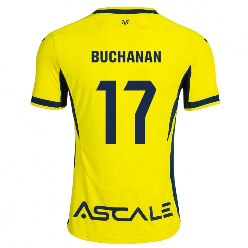 Danxen Dames Tajon Buchanan #17 Geel Zwart Rood Thuisshirt Thuistenue 2026/27 T-Shirt