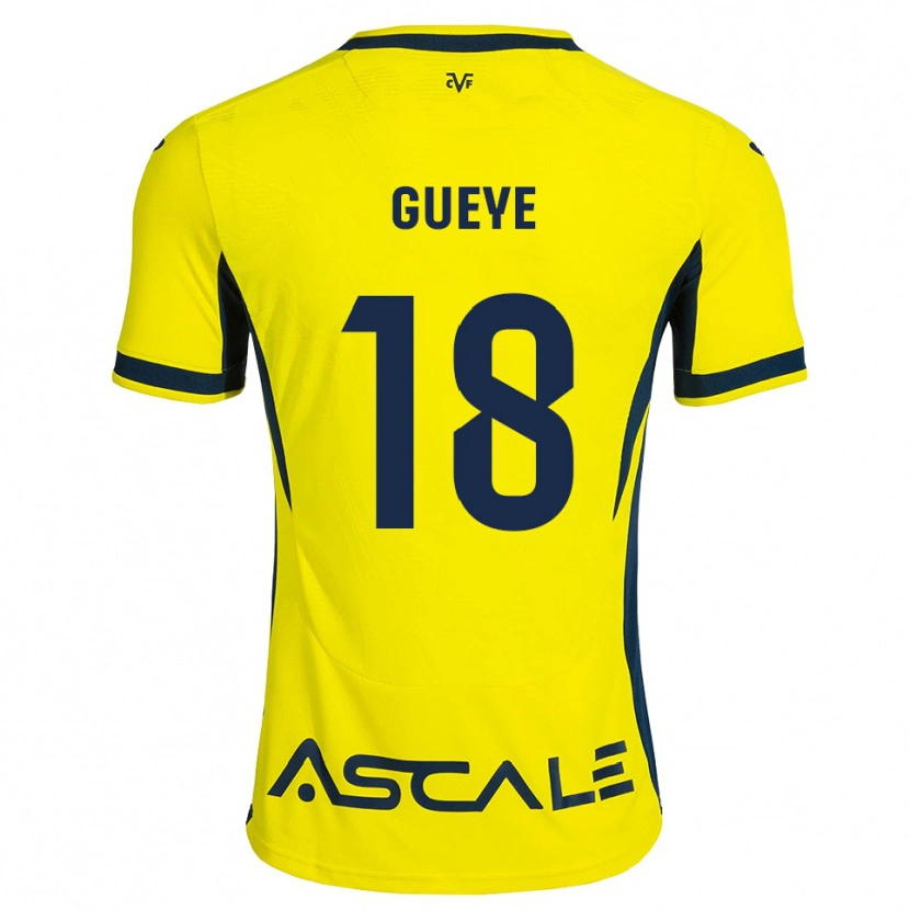 Danxen Dames Pape Gueye #18 Geel Zwart Rood Thuisshirt Thuistenue 2026/27 T-Shirt