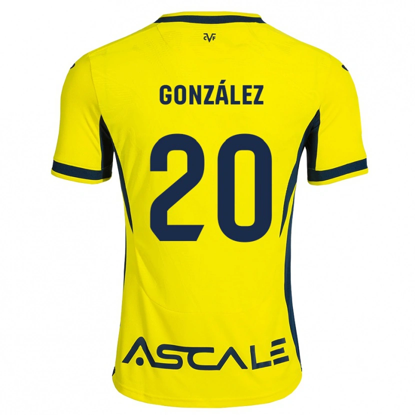 Danxen Dames Marcos González #20 Geel Zwart Rood Thuisshirt Thuistenue 2026/27 T-Shirt