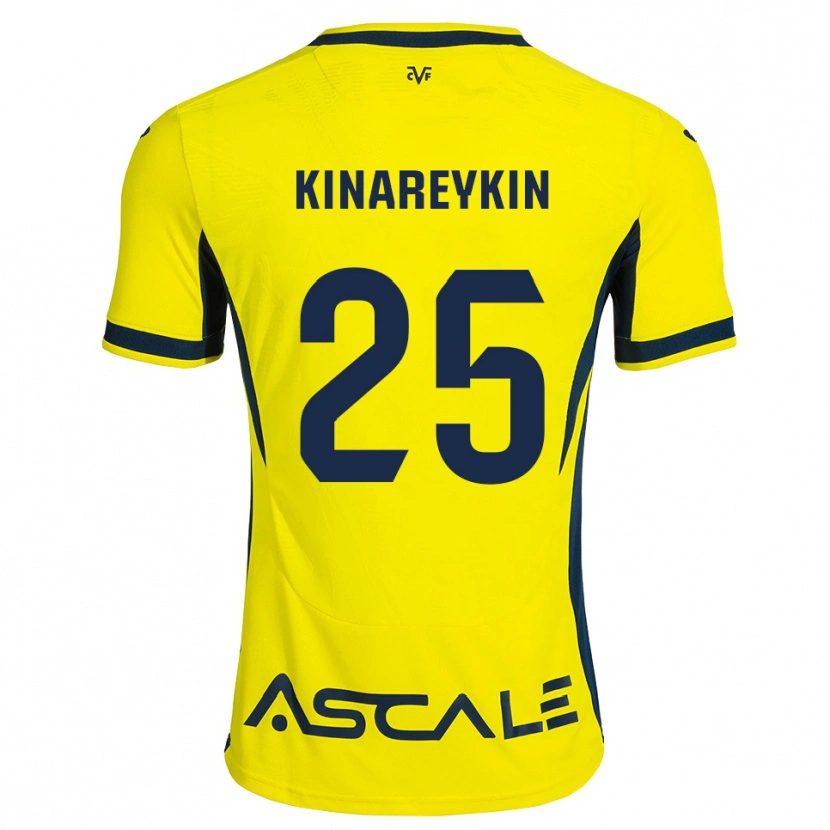 Danxen Dames Yakiv Kinareykin #25 Geel Zwart Rood Thuisshirt Thuistenue 2026/27 T-Shirt