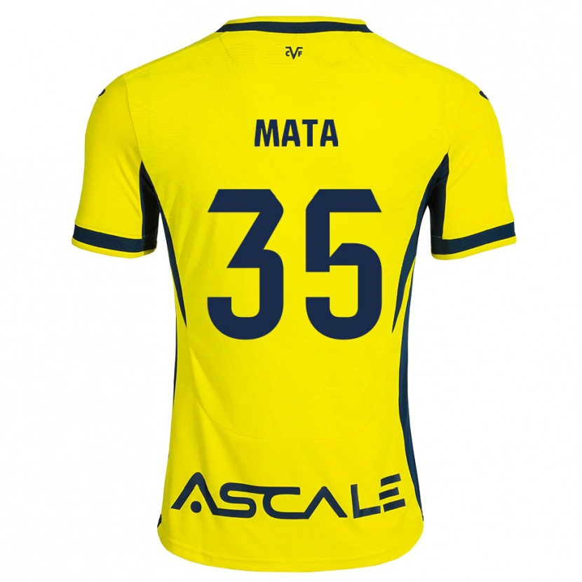 Danxen Dames Jordi Mata #35 Geel Zwart Rood Thuisshirt Thuistenue 2026/27 T-Shirt