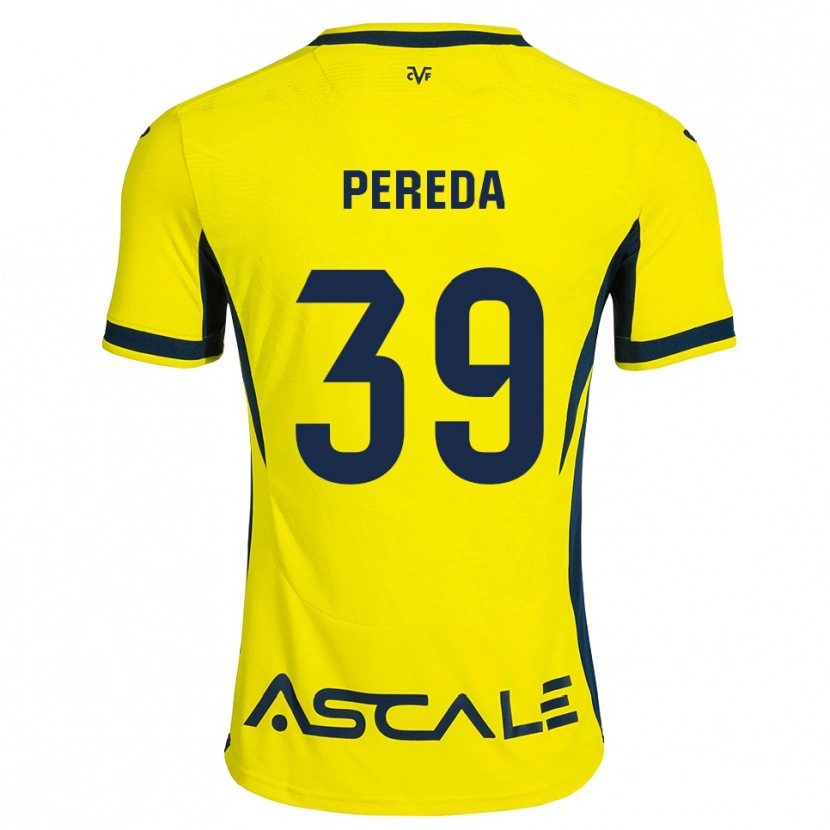 Danxen Dames Pablo Pereda #39 Geel Zwart Rood Thuisshirt Thuistenue 2026/27 T-Shirt