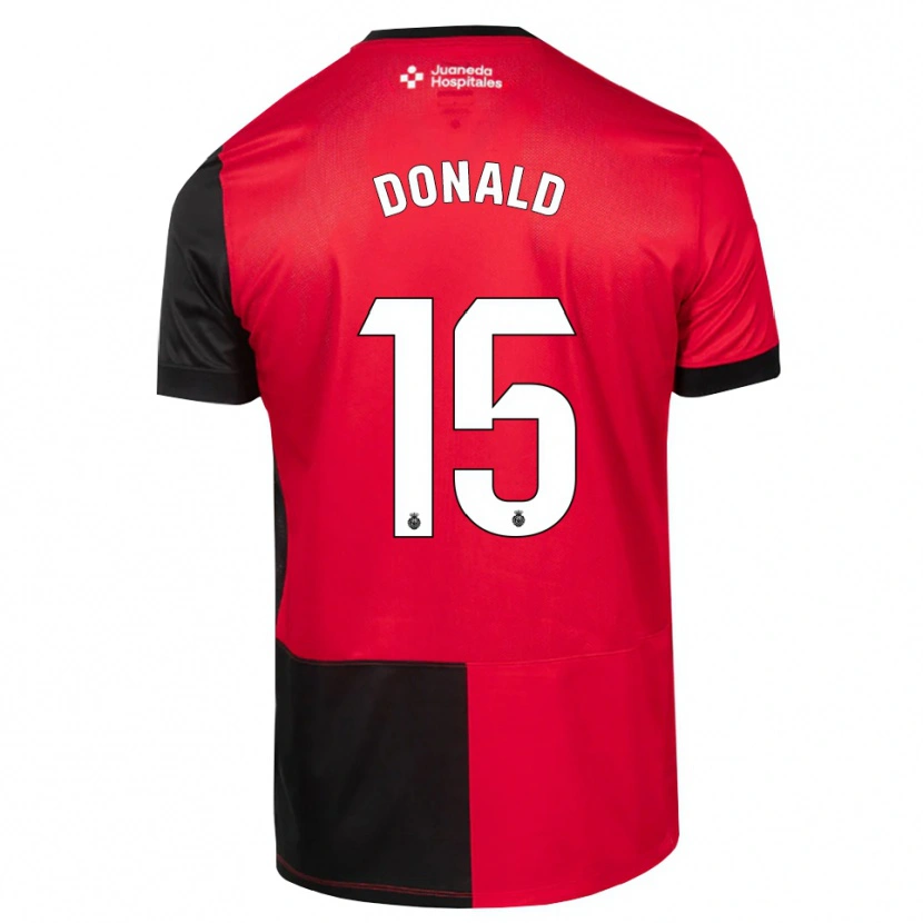 Danxen Dames John Donald #15 Zwart Rood Wit Thuisshirt Thuistenue 2026/27 T-Shirt
