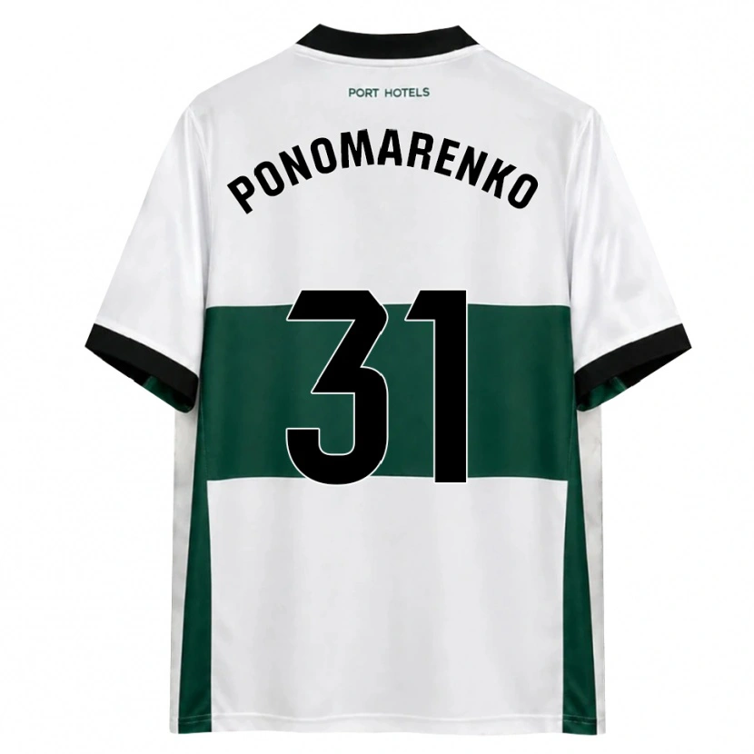 Danxen Dames Borys Ponomarenko #31 Groen Wit Rood Thuisshirt Thuistenue 2026/27 T-Shirt