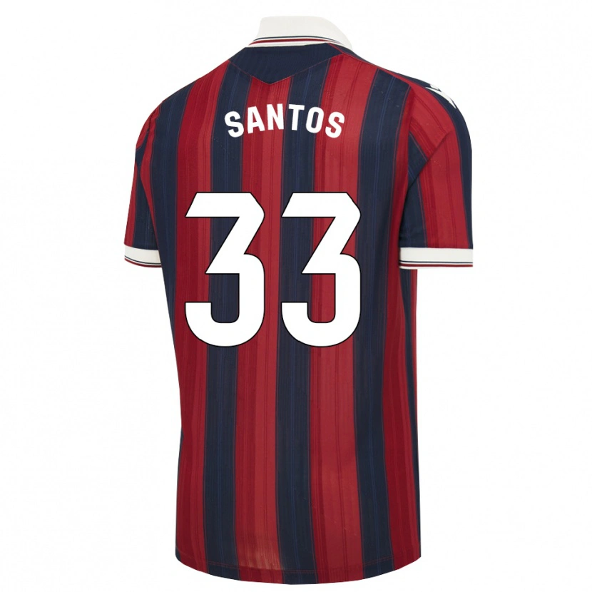 Danxen Dames Marc Santos #33 Middernachtblauw Rood Thuisshirt Thuistenue 2026/27 T-Shirt