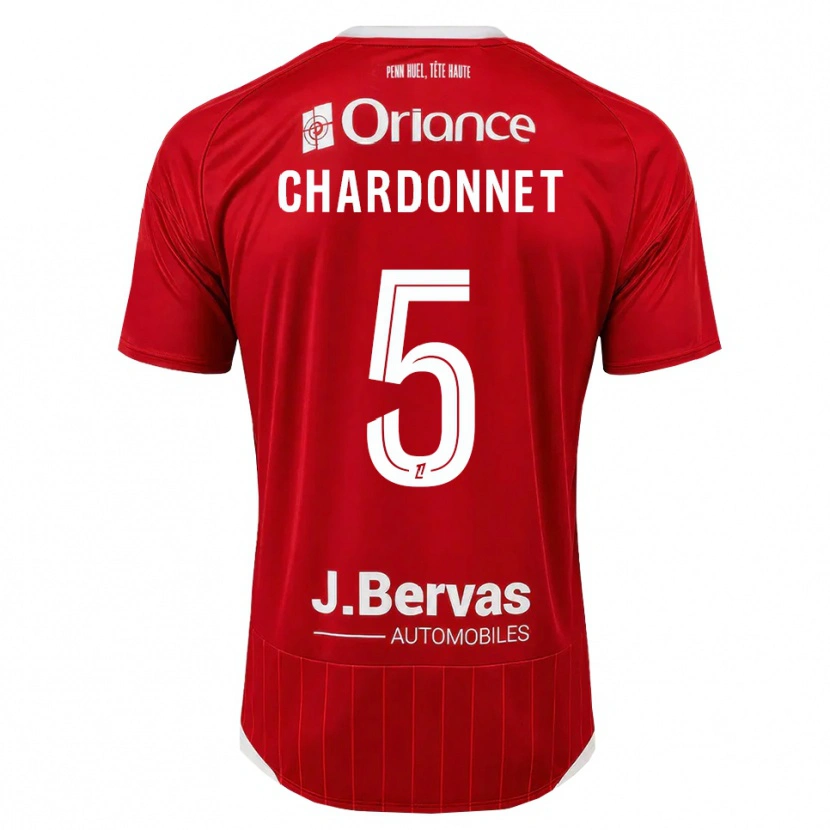 Danxen Dames Brendan Chardonnet #5 Wit Rood Thuisshirt Thuistenue 2026/27 T-Shirt