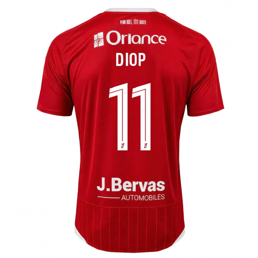 Danxen Dames Samba Diop #11 Wit Rood Thuisshirt Thuistenue 2026/27 T-Shirt