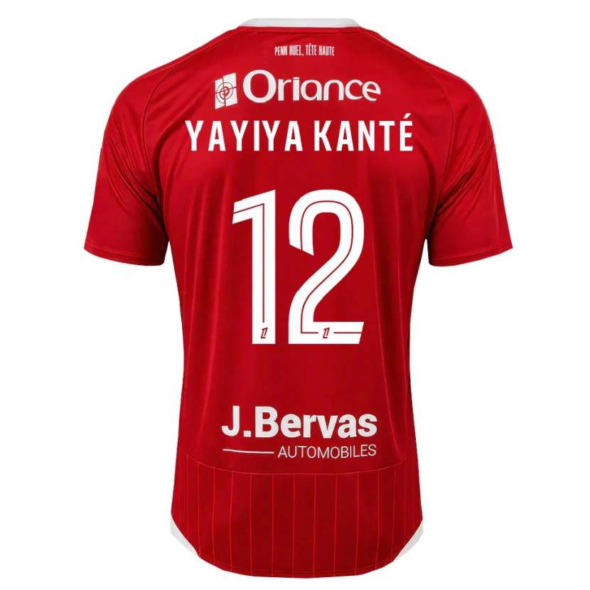 Danxen Dames Ibrahim Yayiya Kanté #12 Wit Rood Thuisshirt Thuistenue 2026/27 T-Shirt