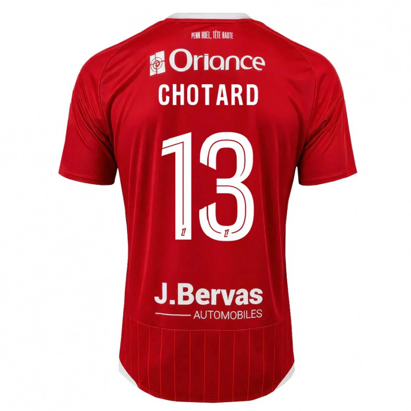 Danxen Dames Joris Chotard #13 Wit Rood Thuisshirt Thuistenue 2026/27 T-Shirt