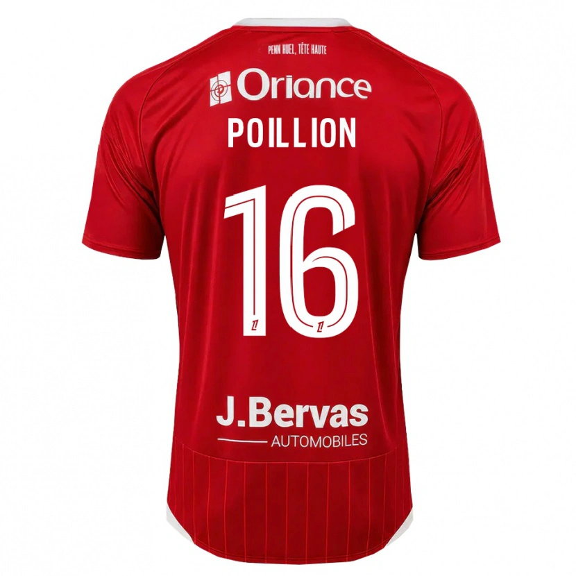 Danxen Dames Noé Poillion #16 Wit Rood Thuisshirt Thuistenue 2026/27 T-Shirt