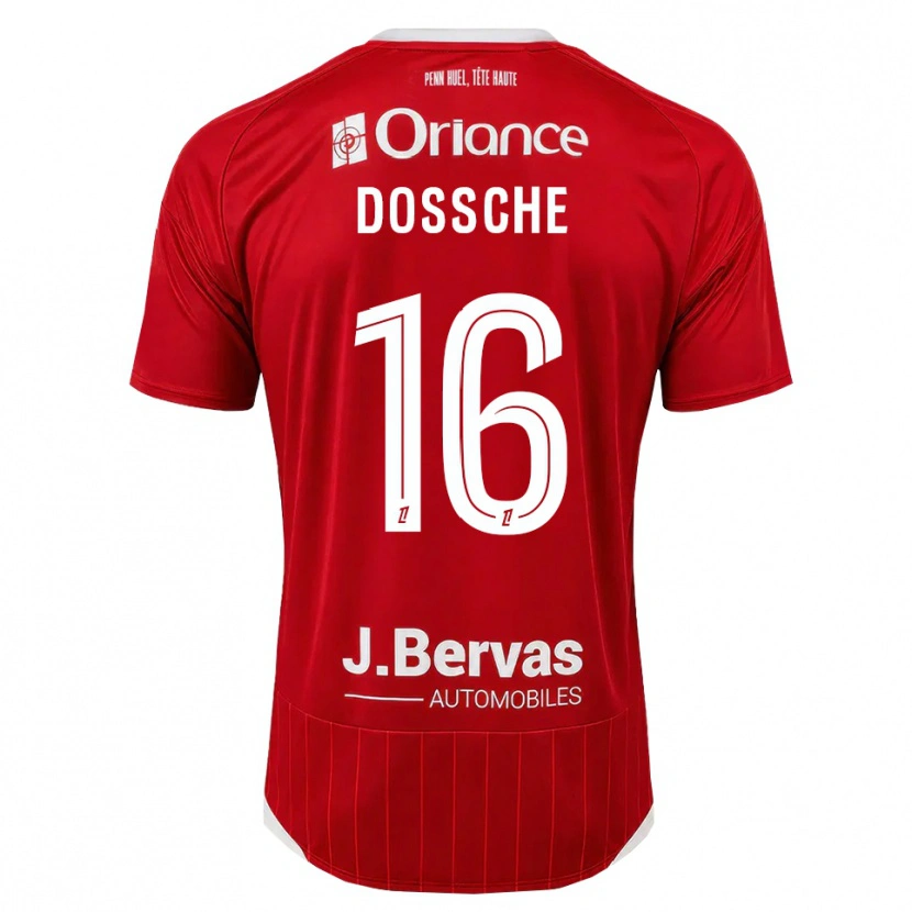 Danxen Dames Marvin Dossche #16 Wit Rood Thuisshirt Thuistenue 2026/27 T-Shirt