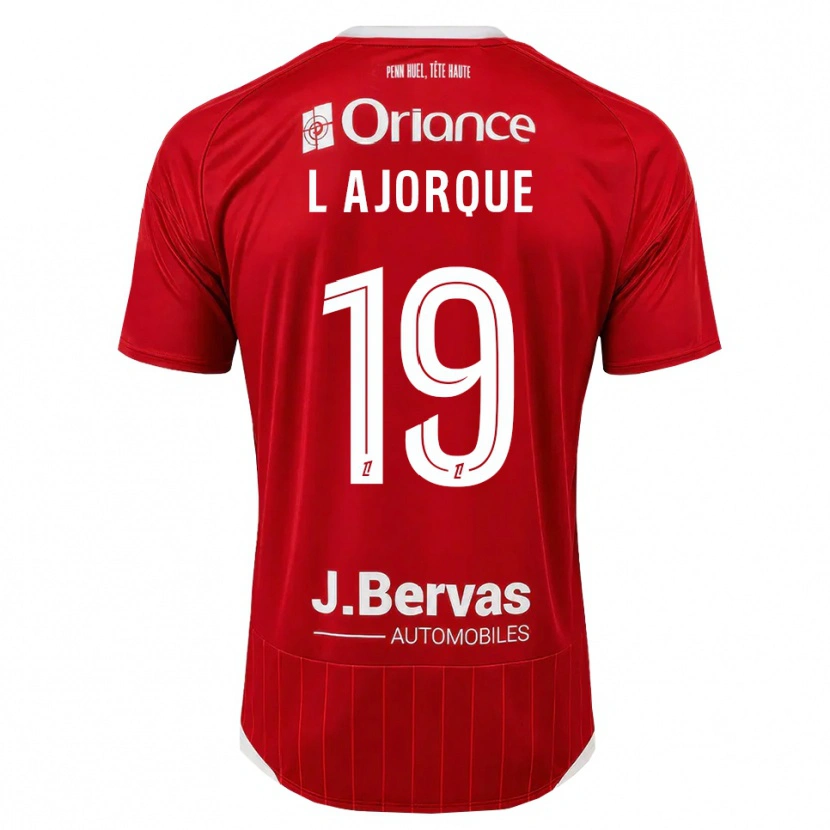 Danxen Dames Ludovic Ajorque #19 Wit Rood Thuisshirt Thuistenue 2026/27 T-Shirt