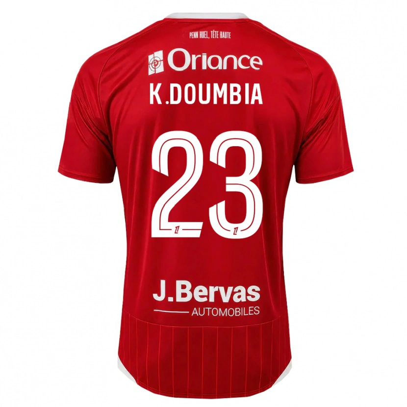 Danxen Dames Kamory Doumbia #23 Wit Rood Thuisshirt Thuistenue 2026/27 T-Shirt