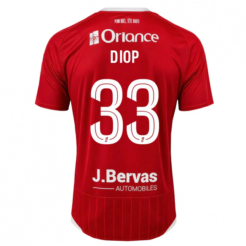 Danxen Dames Saliou Diop #33 Wit Rood Thuisshirt Thuistenue 2026/27 T-Shirt
