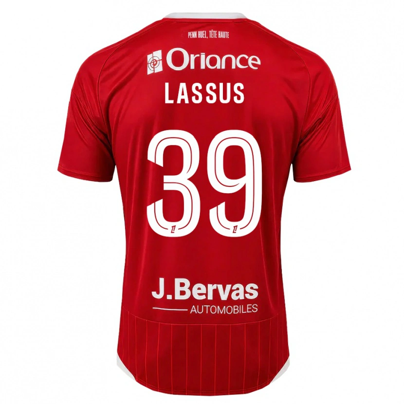 Danxen Dames Axel Lassus #39 Wit Rood Thuisshirt Thuistenue 2026/27 T-Shirt