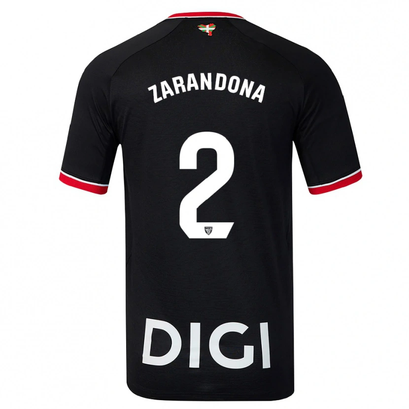 Danxen Dames Telmo Zarandona #2 Zwart Wit Rood Uitshirt Uittenue 2026/27 T-Shirt