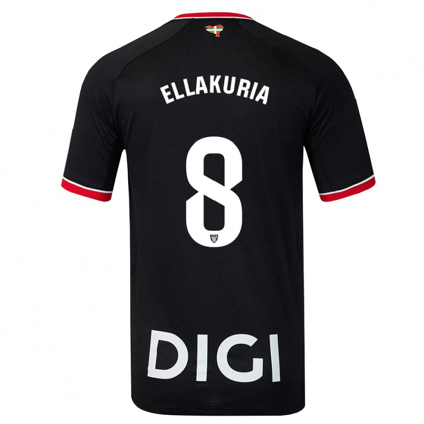 Danxen Dames Eneko Ellakuria #8 Zwart Wit Rood Uitshirt Uittenue 2026/27 T-Shirt