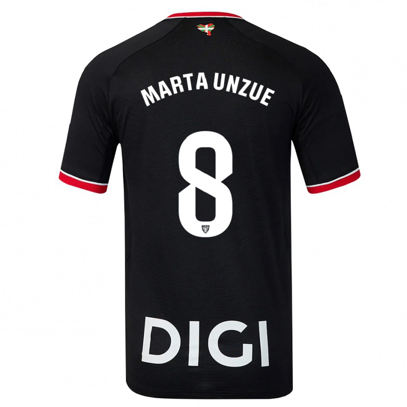 Danxen Dames Marta Unzué Urdániz #8 Zwart Wit Rood Uitshirt Uittenue 2026/27 T-Shirt