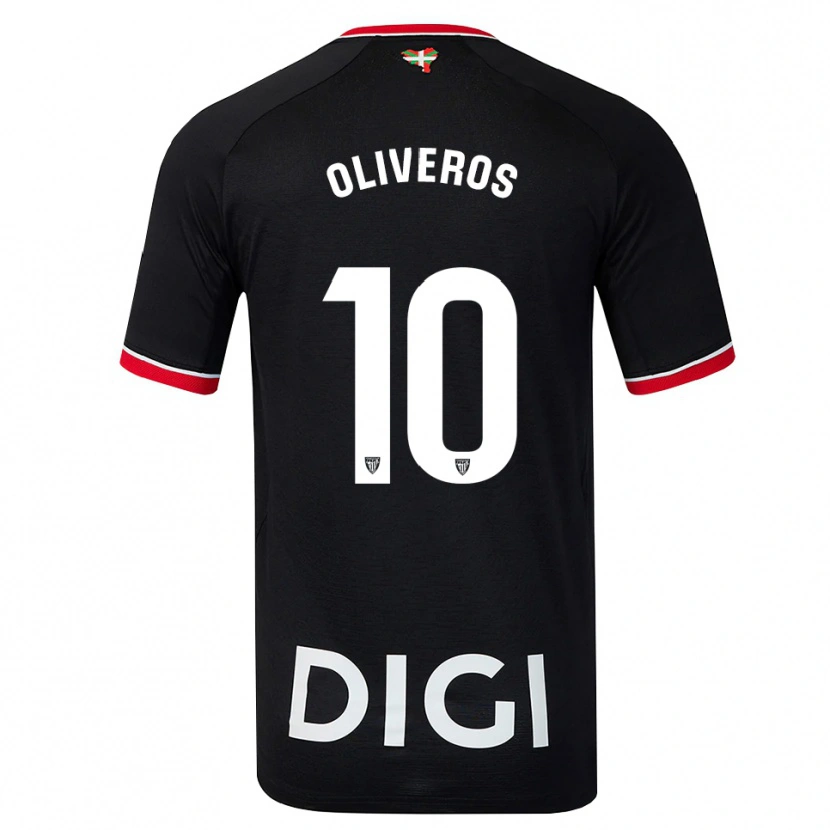 Danxen Dames Aimar Oliveros #10 Zwart Wit Rood Uitshirt Uittenue 2026/27 T-Shirt