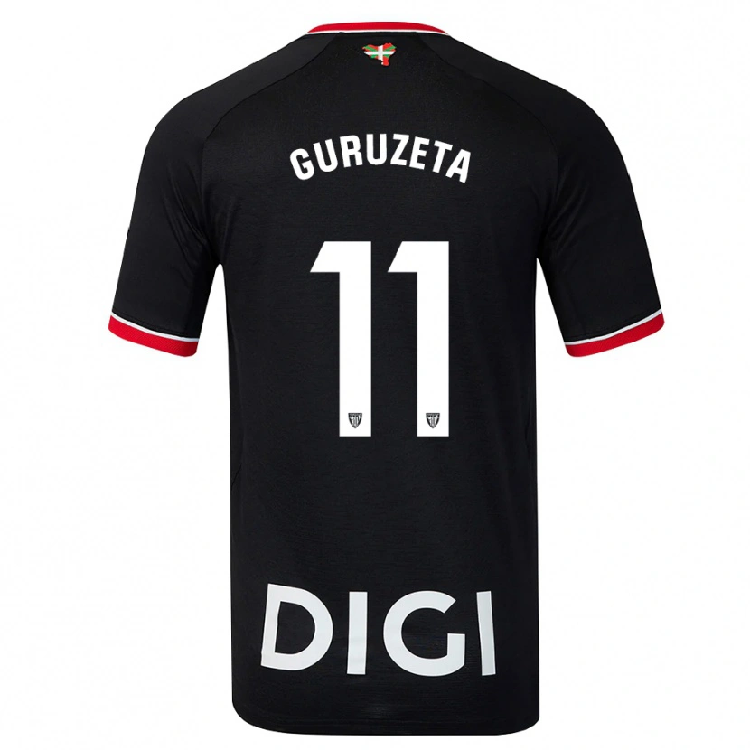 Danxen Dames Gorka Guruzeta #11 Zwart Wit Rood Uitshirt Uittenue 2026/27 T-Shirt