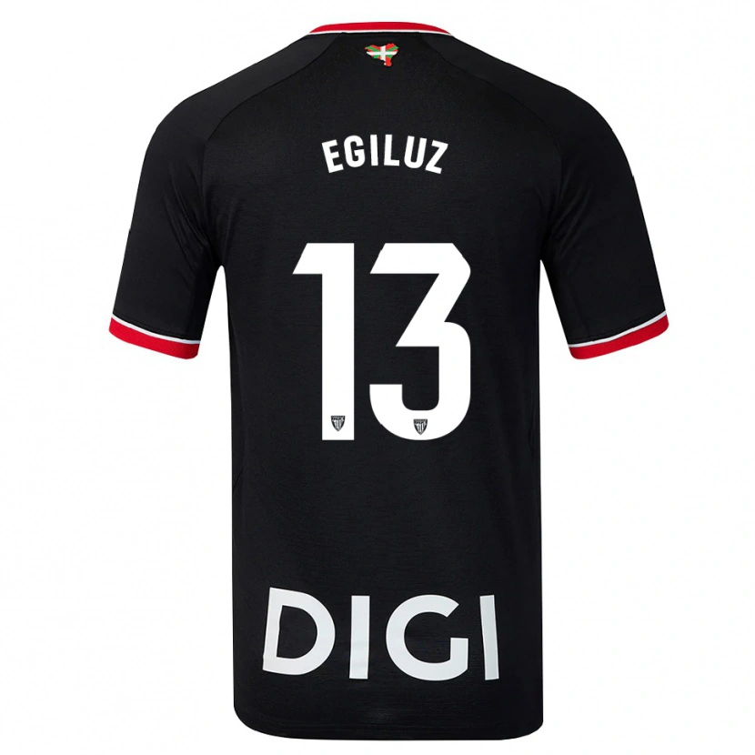 Danxen Dames Unai Egiluz #13 Zwart Wit Rood Uitshirt Uittenue 2026/27 T-Shirt