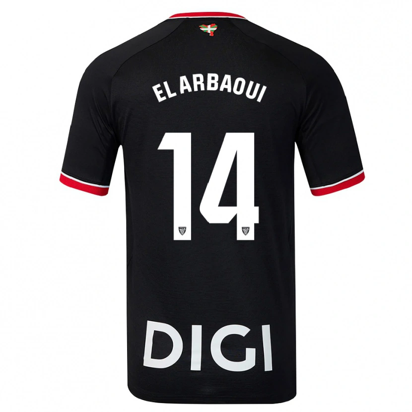 Danxen Dames Ilyas El Arbaoui #14 Zwart Wit Rood Uitshirt Uittenue 2026/27 T-Shirt