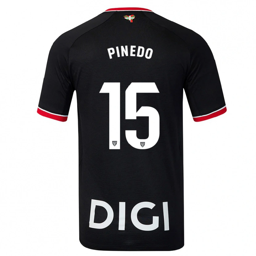 Danxen Dames Clara Pinedo Castresana #15 Zwart Wit Rood Uitshirt Uittenue 2026/27 T-Shirt