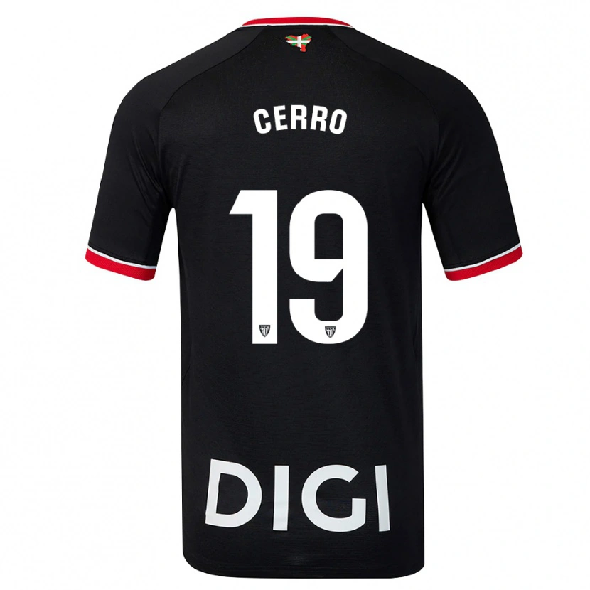 Danxen Dames Mariana Cerro Galán #19 Zwart Wit Rood Uitshirt Uittenue 2026/27 T-Shirt