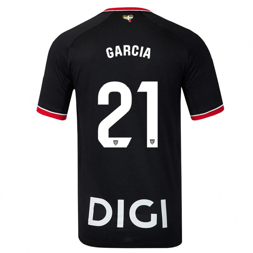 Danxen Dames Beñat García #21 Zwart Wit Rood Uitshirt Uittenue 2026/27 T-Shirt