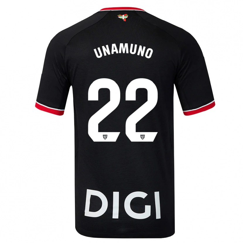 Danxen Dames Oier Unamuno #22 Zwart Wit Rood Uitshirt Uittenue 2026/27 T-Shirt
