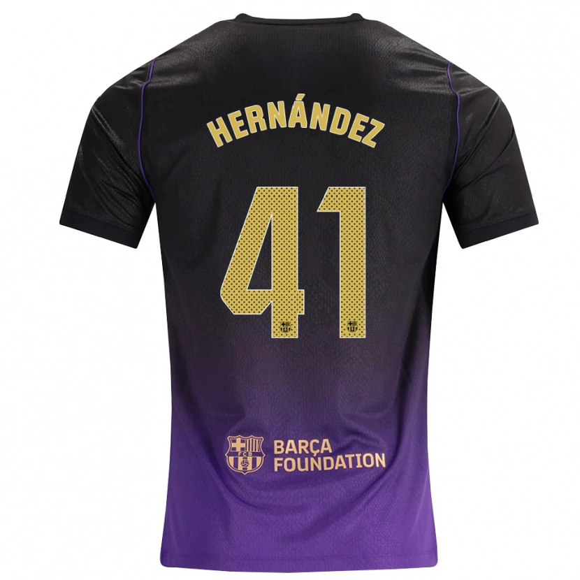 Danxen Dames Juan Hernández #41 Paars Geel Zwart Uitshirt Uittenue 2026/27 T-Shirt
