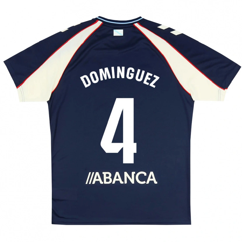 Danxen Dames Javi Domínguez #4 Koninklijk Blauw Rood Wit Uitshirt Uittenue 2026/27 T-Shirt