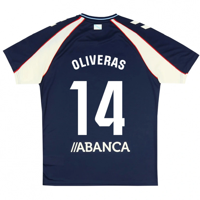 Danxen Dames Jan Oliveras #14 Koninklijk Blauw Rood Wit Uitshirt Uittenue 2026/27 T-Shirt