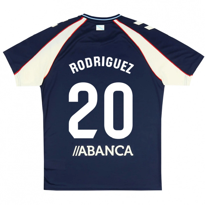 Danxen Dames Javi Rodríguez #20 Koninklijk Blauw Rood Wit Uitshirt Uittenue 2026/27 T-Shirt