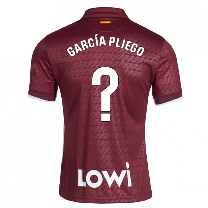 Danxen Dames Hugo García Pliego #0 Donkerrood Wit Uitshirt Uittenue 2026/27 T-Shirt