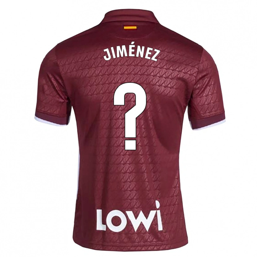 Danxen Dames Javier Jiménez #0 Donkerrood Wit Uitshirt Uittenue 2026/27 T-Shirt
