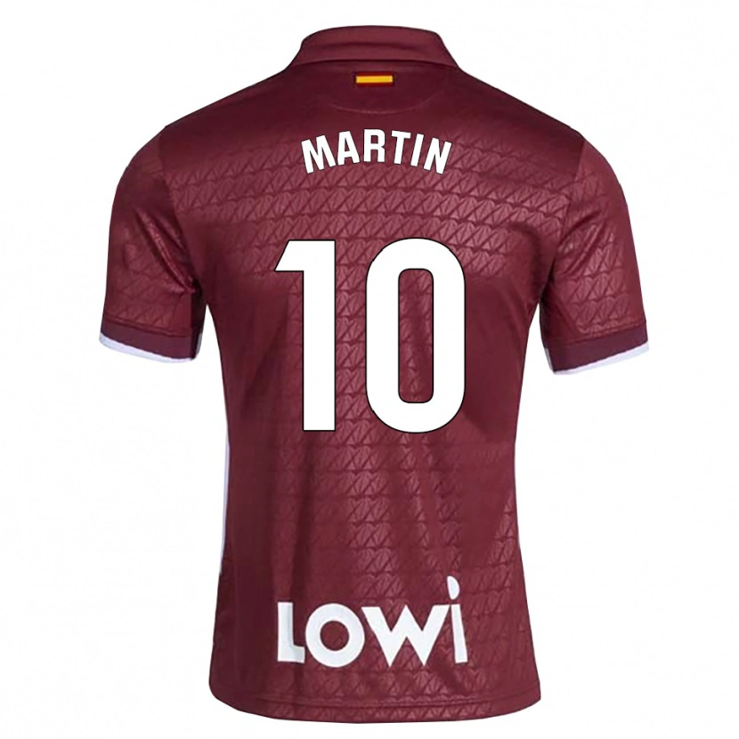 Danxen Dames Adrián Martín #10 Donkerrood Wit Uitshirt Uittenue 2026/27 T-Shirt