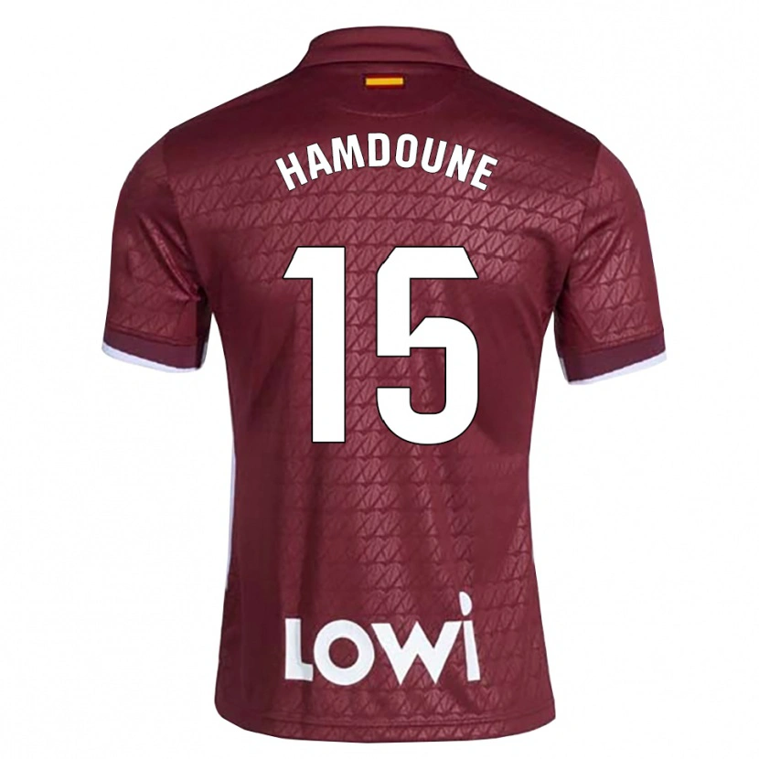 Danxen Dames Mohamed Hamdoune #15 Donkerrood Wit Uitshirt Uittenue 2026/27 T-Shirt