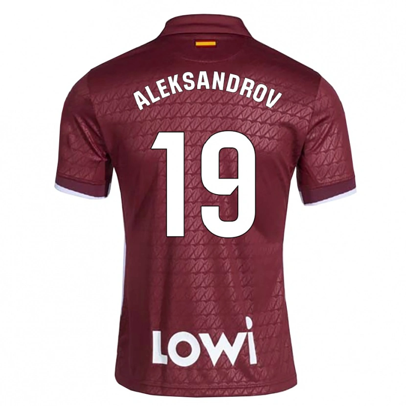 Danxen Dames Mykyta Aleksandrov #19 Donkerrood Wit Uitshirt Uittenue 2026/27 T-Shirt
