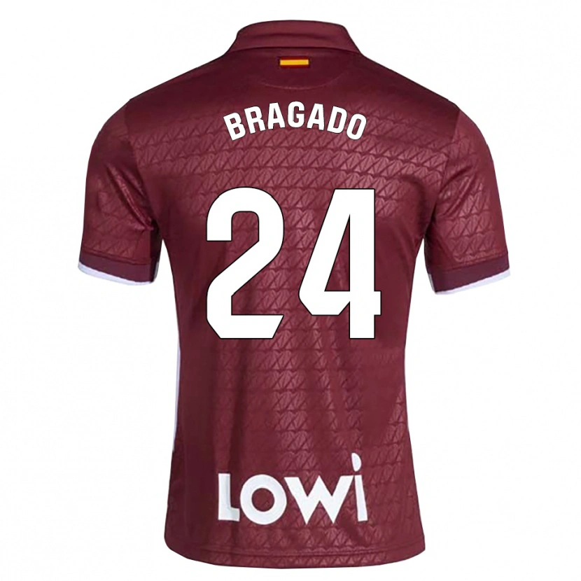 Danxen Dames Alonso Bragado #24 Donkerrood Wit Uitshirt Uittenue 2026/27 T-Shirt