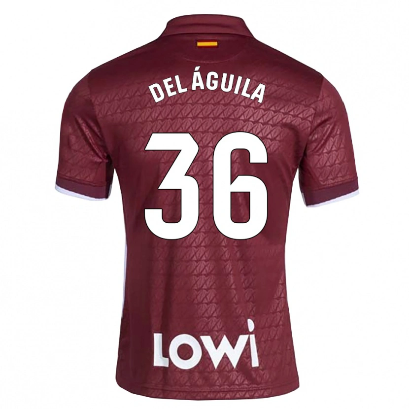 Danxen Dames Ángel Del Águila #36 Donkerrood Wit Uitshirt Uittenue 2026/27 T-Shirt