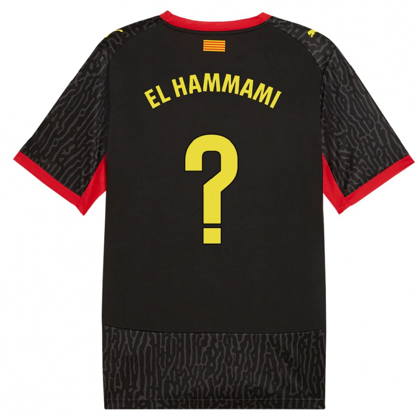 Danxen Dames Ayoub El Hammami #0 Zwart Geel Rood Uitshirt Uittenue 2026/27 T-Shirt