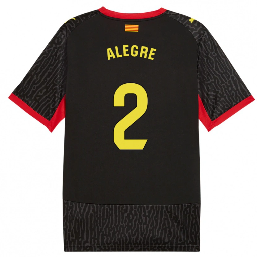 Danxen Dames Marc Alegre #2 Zwart Geel Rood Uitshirt Uittenue 2026/27 T-Shirt