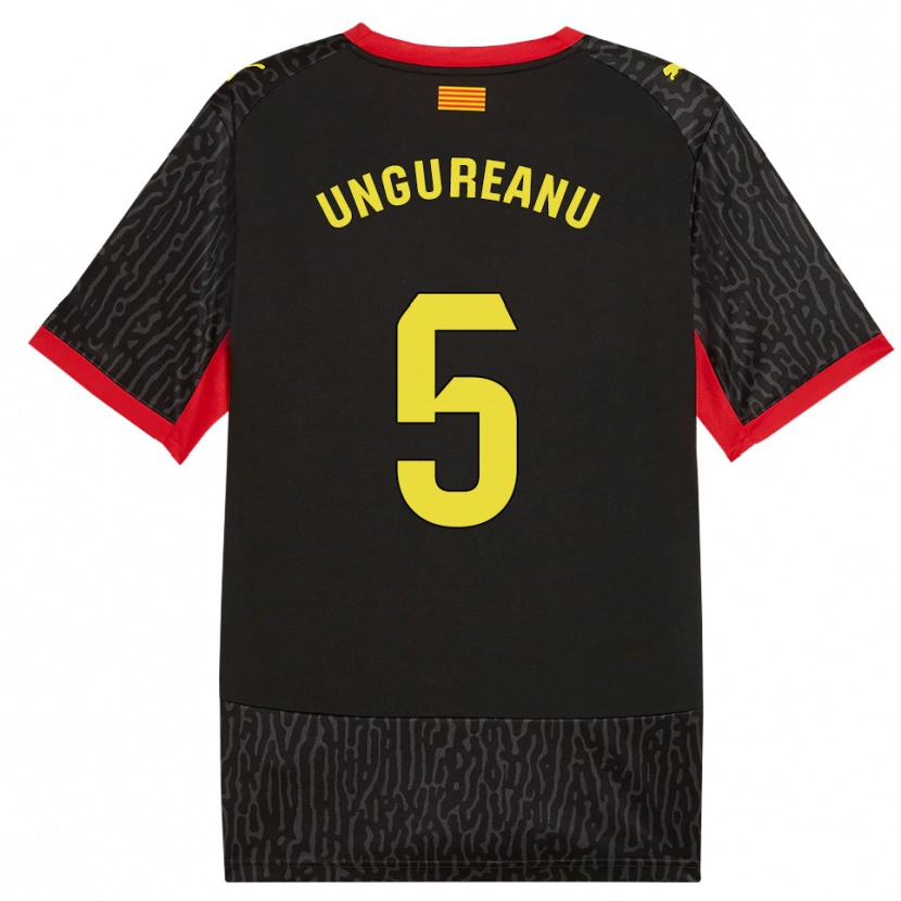 Danxen Dames Bogdan Ungureanu #5 Zwart Geel Rood Uitshirt Uittenue 2026/27 T-Shirt
